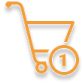 Shopping Cart With Money-icon-orange-color-png